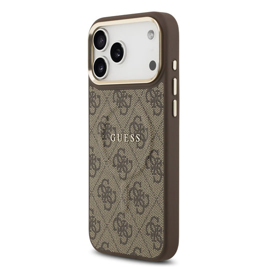 Pouzdro MagSafe pro Apple iPhone 17 Pro Max, Guess, 4G Classic, hnědá