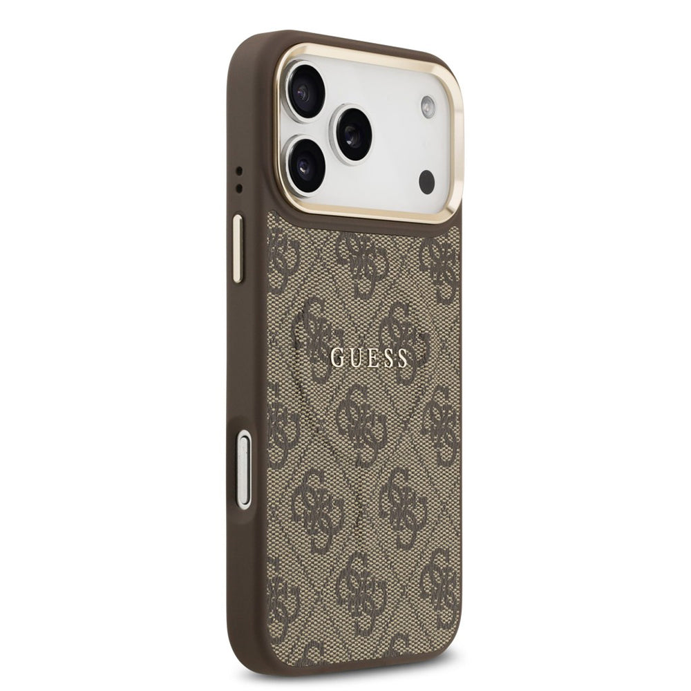 Pouzdro MagSafe pro Apple iPhone 17 Pro Max, Guess, 4G Classic, hnědá