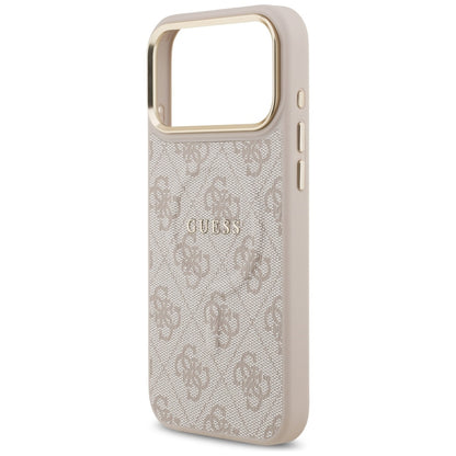 Pouzdro MagSafe pro Apple iPhone 17 Pro Max, Guess, 4G Classic, Růžové