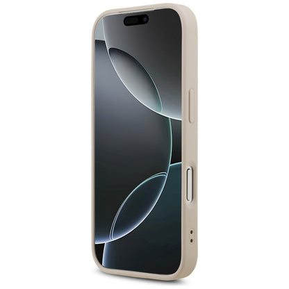 Pouzdro MagSafe pro Apple iPhone 17 Pro Max, Guess, 4G Triangle Strass, Růžové