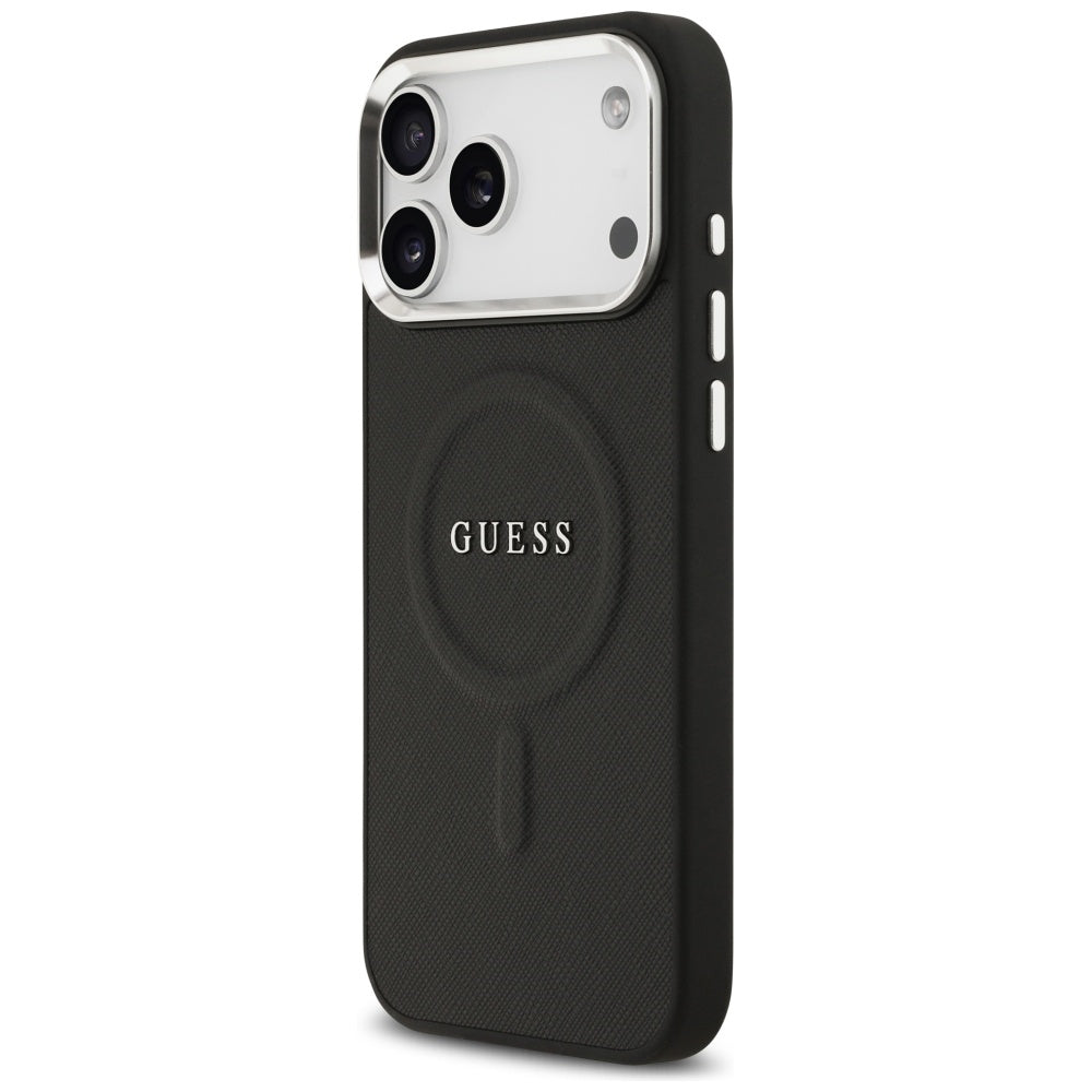 Pouzdro MagSafe pro Apple iPhone 17 Pro Max, Guess, Classic Logo, Černá