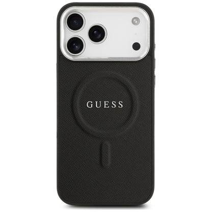 Pouzdro MagSafe pro Apple iPhone 17 Pro Max, Guess, Classic Logo, Černá