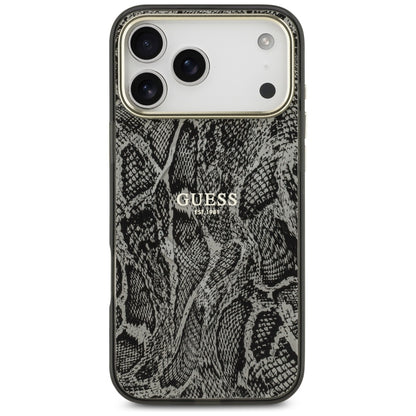 Pouzdro MagSafe pro Apple iPhone 17 Pro Max, Guess, Python Pattern, Černá