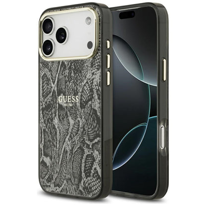 Pouzdro MagSafe pro Apple iPhone 17 Pro Max, Guess, Python Pattern, Černá