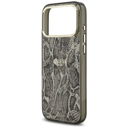 Pouzdro MagSafe pro Apple iPhone 17 Pro Max, Guess, Python Pattern, Černá