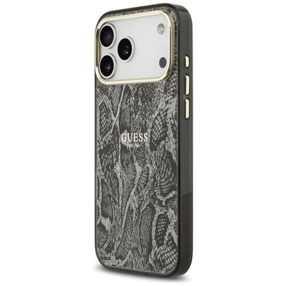 Pouzdro MagSafe pro Apple iPhone 17 Pro Max, Guess, Python Pattern, Černá