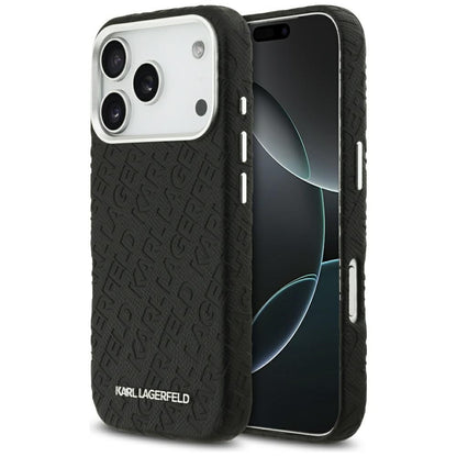 MagSafe Case for Apple iPhone 17 Pro Max, Karl Lagerfeld, FW Stamped Karl, Black