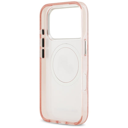 Pouzdro MagSafe pro Apple iPhone 17 Pro Max, Karl Lagerfeld, Glitter Karl & Choupette Head, Růžové