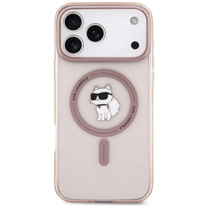 Pouzdro MagSafe pro Apple iPhone 17 Pro Max, Karl Lagerfeld, IML Choupette, Růžová