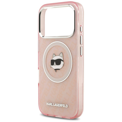 Pouzdro MagSafe pro Apple iPhone 17 Pro Max, Karl Lagerfeld, IML Choupette`s Head, Růžová