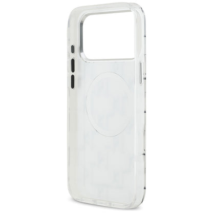 Pouzdro MagSafe pro Apple iPhone 17 Pro Max, Karl Lagerfeld, IML KL Monogram, Bílá
