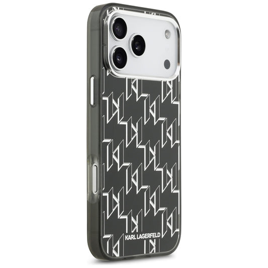 Pouzdro MagSafe pro Apple iPhone 17 Pro Max, Karl Lagerfeld, IML KL Monogram, Černá