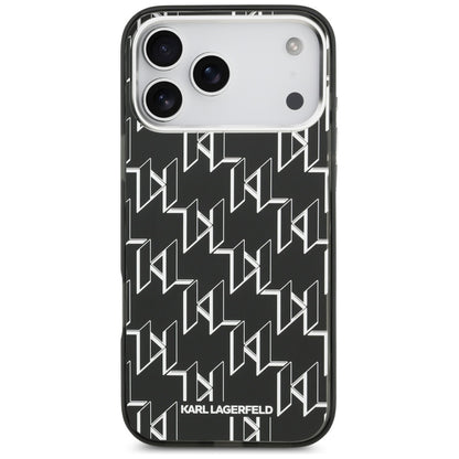 Pouzdro MagSafe pro Apple iPhone 17 Pro Max, Karl Lagerfeld, IML KL Monogram, Černá