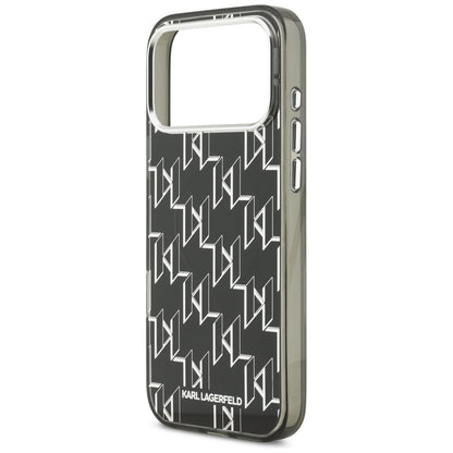 Pouzdro MagSafe pro Apple iPhone 17 Pro Max, Karl Lagerfeld, IML KL Monogram, Černá