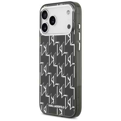 Pouzdro MagSafe pro Apple iPhone 17 Pro Max, Karl Lagerfeld, IML KL Monogram, Černá