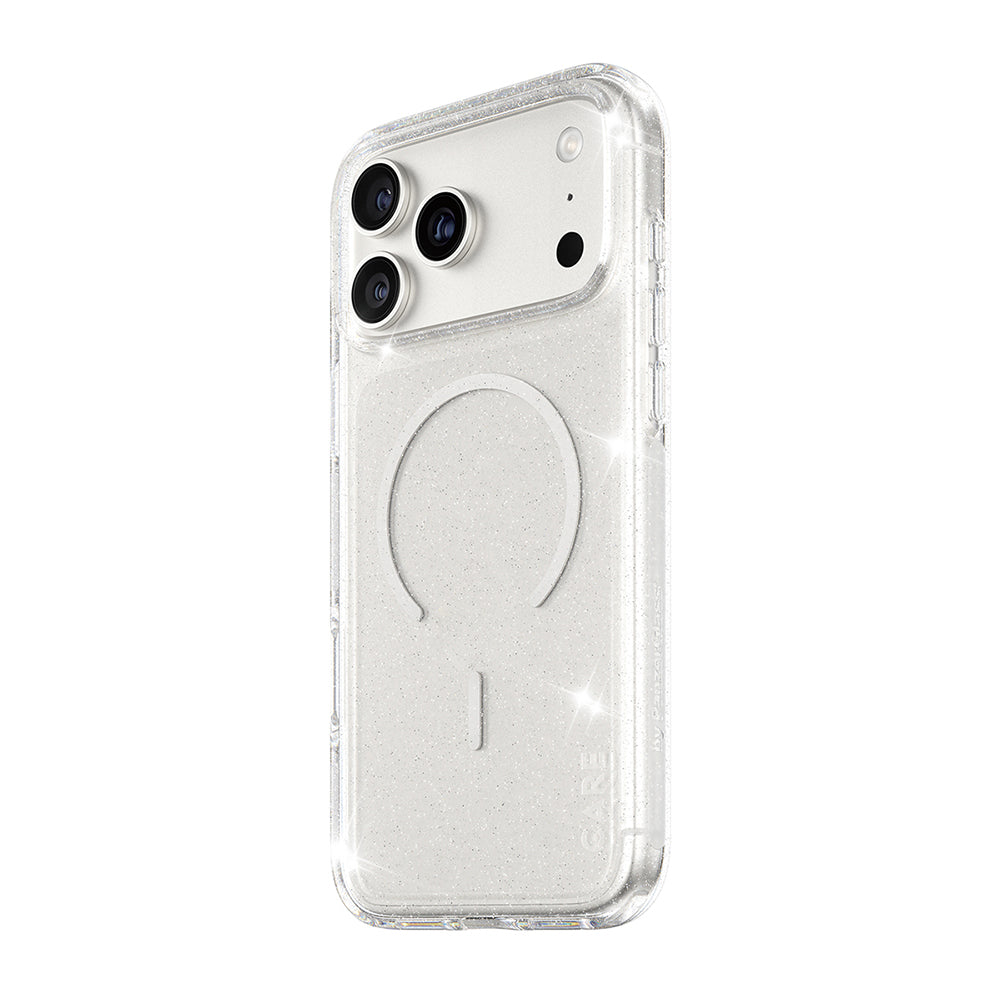 Pouzdro MagSafe pro Apple iPhone 17 Pro Max, PanzerGlass, Care Urban Explorer Star Lit, Průhledná Bílá