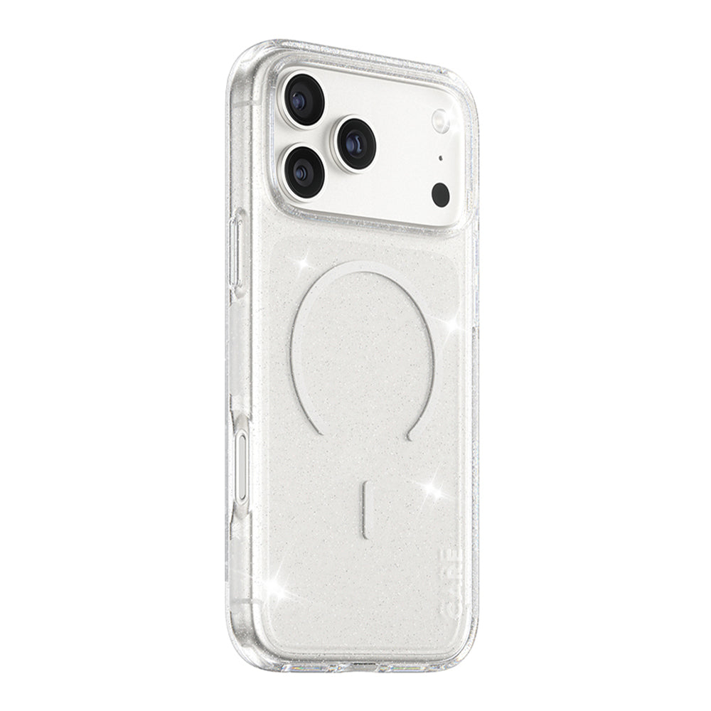 Pouzdro MagSafe pro Apple iPhone 17 Pro Max, PanzerGlass, Care Urban Explorer Star Lit, Průhledná Bílá