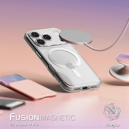 Pouzdro MagSafe pro Apple iPhone 17 Pro Max, Ringke, Fusion, Matně průhledné