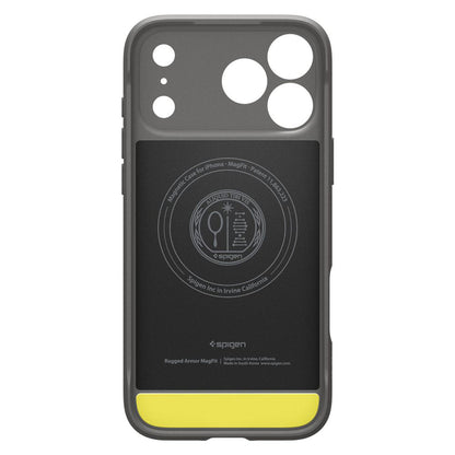 Pouzdro MagSafe pro Apple iPhone 17 Pro Max, Spigen, Rugged Armor, Šedé