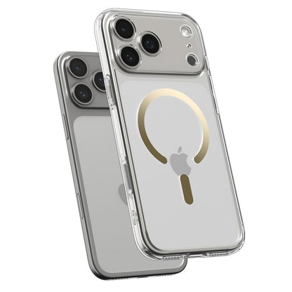 Pouzdro MagSafe pro Apple iPhone 17 Pro Max, Spigen, Ultra Hybrid, Průhledné Zlaté