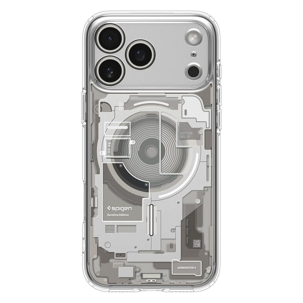 Pouzdro MagSafe pro Apple iPhone 17 Pro Max, Spigen, Ultra Hybrid Neo One, Průhledné