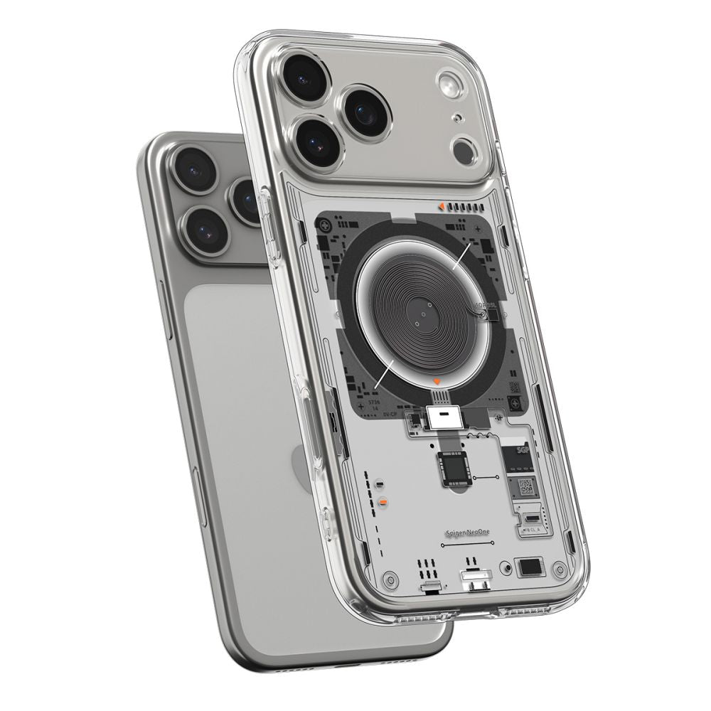Pouzdro MagSafe pro Apple iPhone 17 Pro Max, Spigen, Ultra Hybrid Neo One, Průhledné