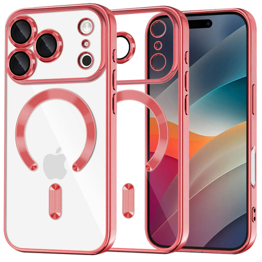 Pouzdro MagSafe pro Apple iPhone 17 Pro Max, Techsuit, Luxury Crystal, Růžová