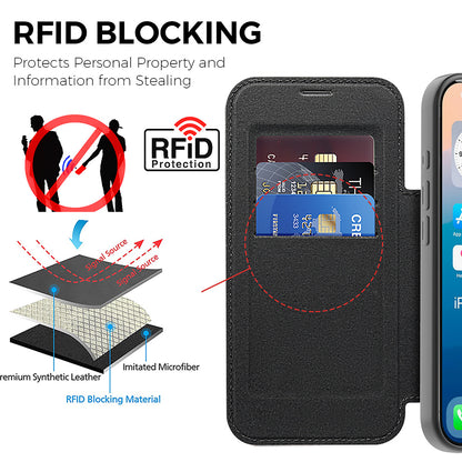 Pouzdro MagSafe pro Apple iPhone 17 Pro Max, Techsuit, SmartMag Book, Šedá