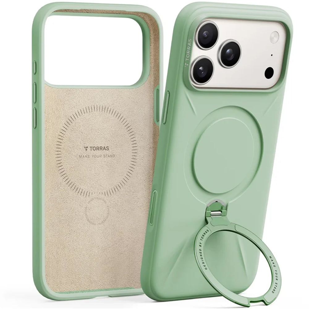 Pouzdro MagSafe pro Apple iPhone 17 Pro Max, Torras, QPRO Silicone, Matcha Zelená