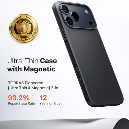 Pouzdro MagSafe pro Apple iPhone 17 Pro Max, Torras, SlimFit, Černé