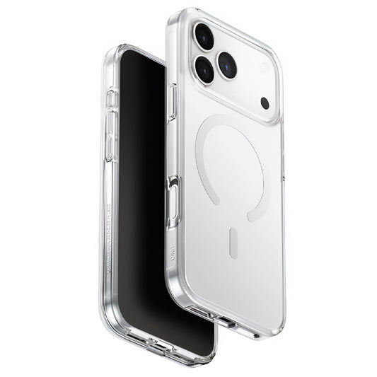 Pouzdro MagSafe pro Apple iPhone 17 Pro Max, UNIQ, Clario MagClick, Průhledné