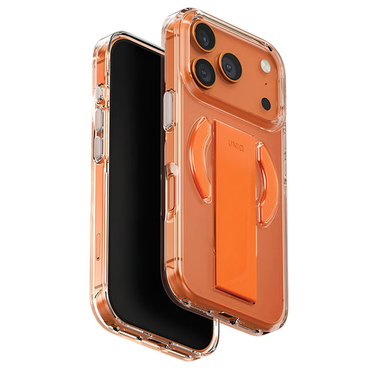 MagSafe pouzdro pro Apple iPhone 17 Pro Max, UNIQ, Heldro Air MagClick, Průhledně oranžové