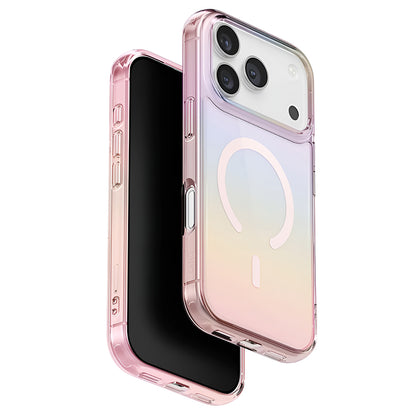 Pouzdro MagSafe pro Apple iPhone 17 Pro Max, UNIQ, Iridescia MagClick, Pastelově modrá