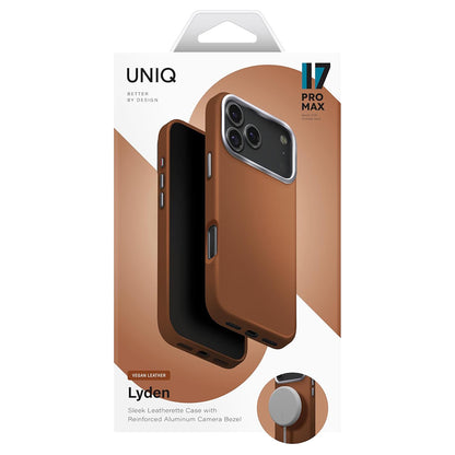 MagSafe pouzdro pro Apple iPhone 17 Pro Max, UNIQ, Lyden Leatherette, Hnědá