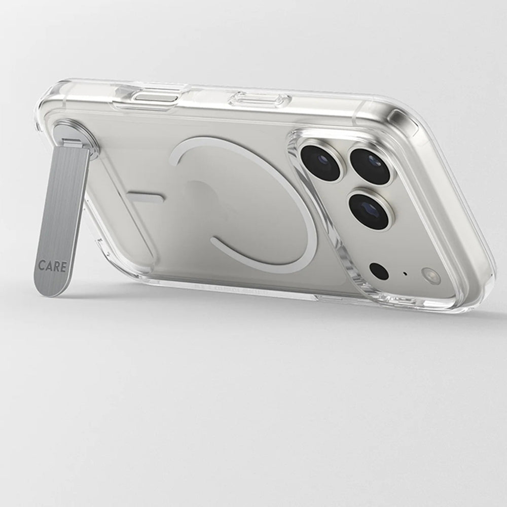 Pouzdro MagSafe pro Apple iPhone 17 Pro, PanzerGlass, s funkcí stojánku, průhledné