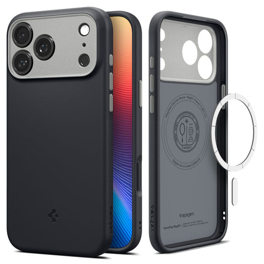 Pouzdro MagSafe pro Apple iPhone 17 Pro, Spigen, Caseology Nano Pop, Černá
