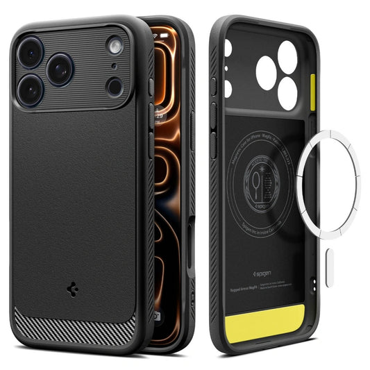Pouzdro MagSafe pro Apple iPhone 17 Pro, Spigen, Rugged Armor, Matně černé