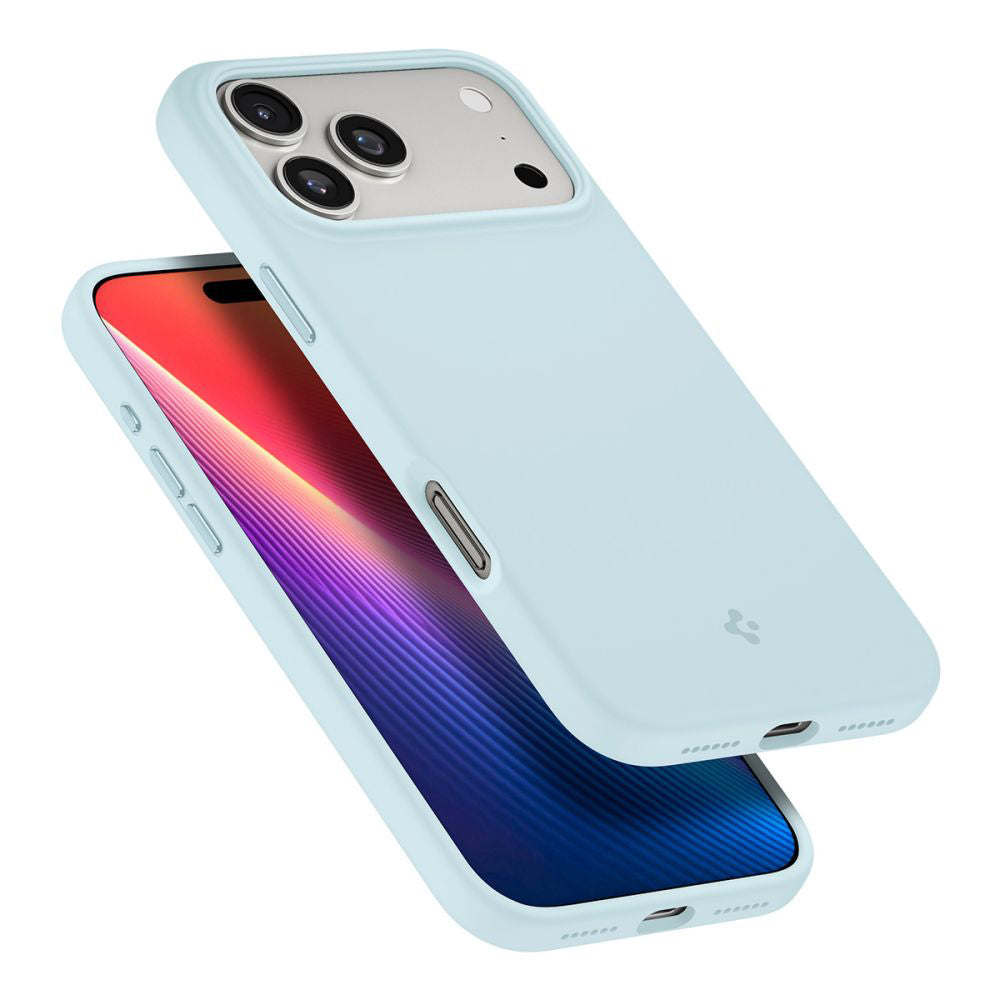 Pouzdro MagSafe pro Apple iPhone 17 Pro, Spigen, Silicone Fit, Modrá