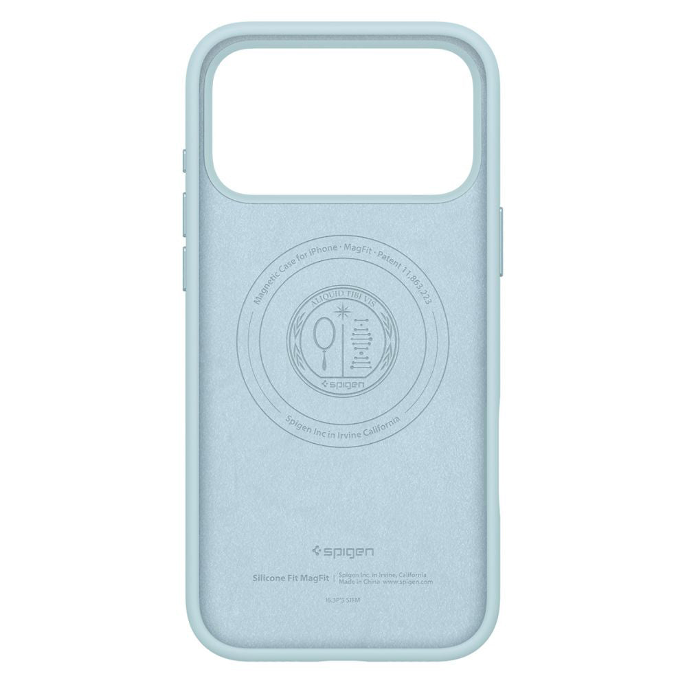 Pouzdro MagSafe pro Apple iPhone 17 Pro, Spigen, Silicone Fit, Modrá