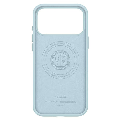 Pouzdro MagSafe pro Apple iPhone 17 Pro, Spigen, Silicone Fit, Modrá