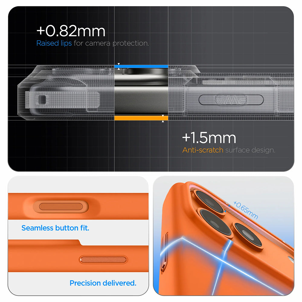 Pouzdro MagSafe pro Apple iPhone 17 Pro, Spigen, Silicone Fit, Oranžové ACS11379