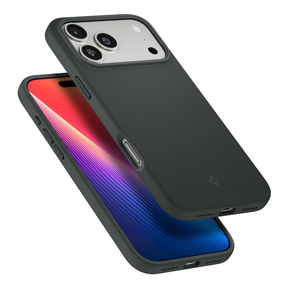 Pouzdro MagSafe pro Apple iPhone 17 Pro, Spigen, Silicone Fit, Zelená
