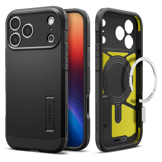 Pouzdro MagSafe pro Apple iPhone 17 Pro, Spigen, Tough Armor T, Černé