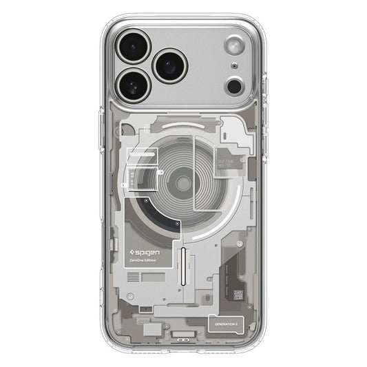Pouzdro MagSafe pro Apple iPhone 17 Pro, Spigen, Ultra Hybrid, Průhledné