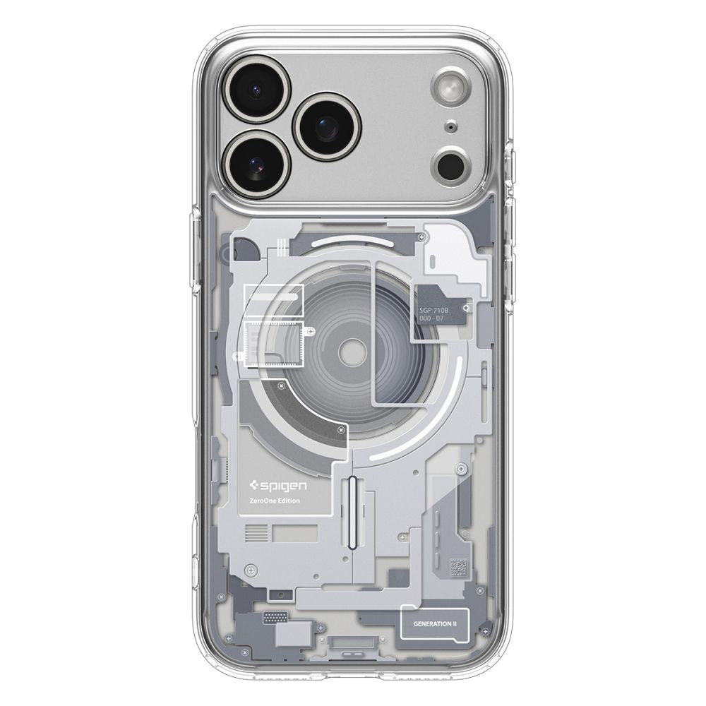 Pouzdro MagSafe pro Apple iPhone 17 Pro, Spigen, Ultra Hybrid Zero One, Bílá