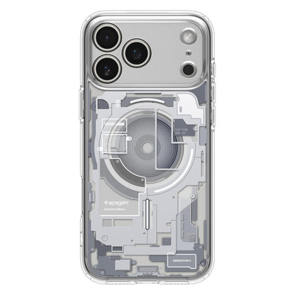 Pouzdro MagSafe pro Apple iPhone 17 Pro, Spigen, Ultra Hybrid Zero One, Bílá