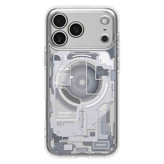 Pouzdro MagSafe pro Apple iPhone 17 Pro, Spigen, Ultra Hybrid Zero One, Bílá