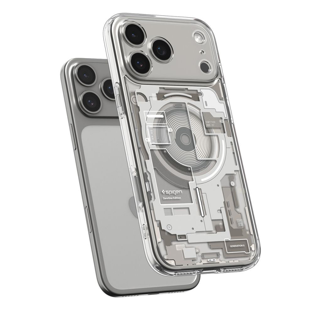 Pouzdro MagSafe pro Apple iPhone 17 Pro, Spigen, Ultra Hybrid Zero One, Béžová