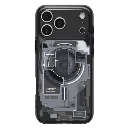 Pouzdro MagSafe pro Apple iPhone 17 Pro, Spigen, Ultra Hybrid Zero One, Černá