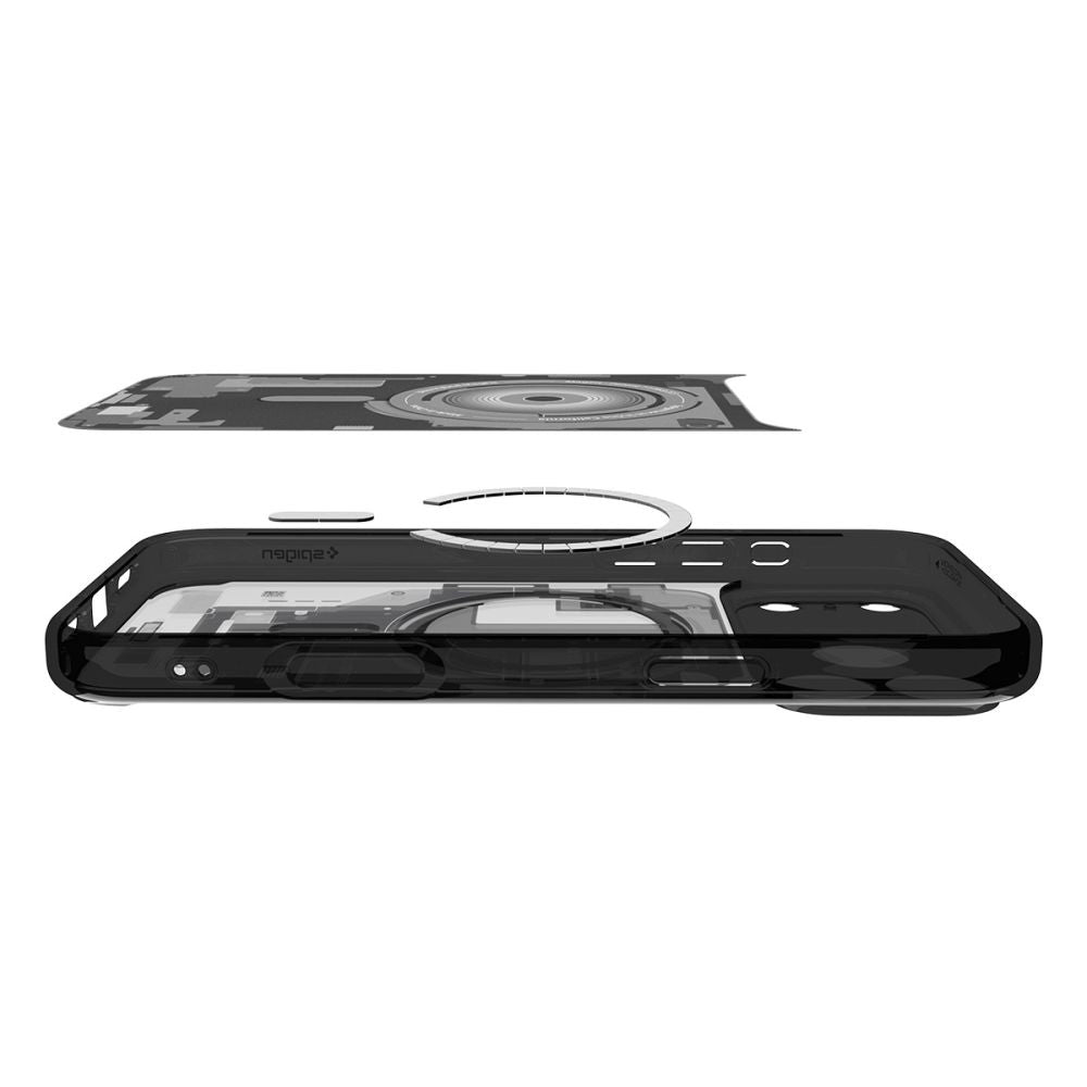 Pouzdro MagSafe pro Apple iPhone 17 Pro, Spigen, Ultra Hybrid Zero One, Černá